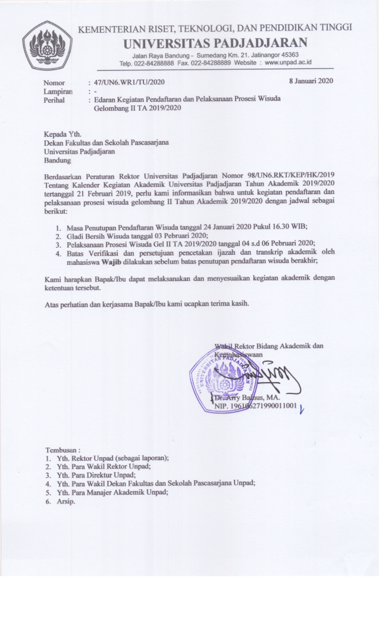 Wisuda Gelombang II TA 2019/2020